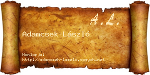 Adamcsek László névjegykártya
