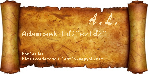 Adamcsek László névjegykártya